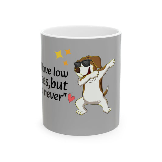 "funny coffee mug 11oz- "I may have low defenses,but my ego never"